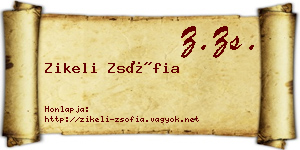 Zikeli Zsófia névjegykártya